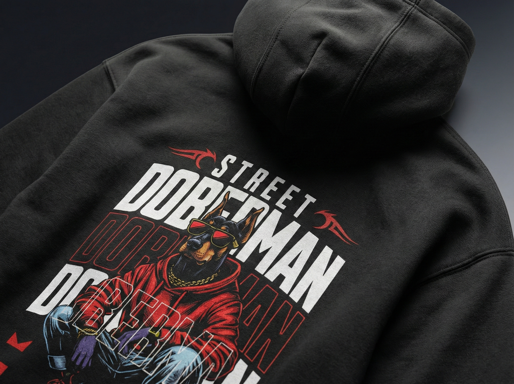 "Street Doberman" Heavyweight Hoodie