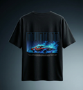 "Maximallon" Blue Flame Graphic Oversized T-Shirt