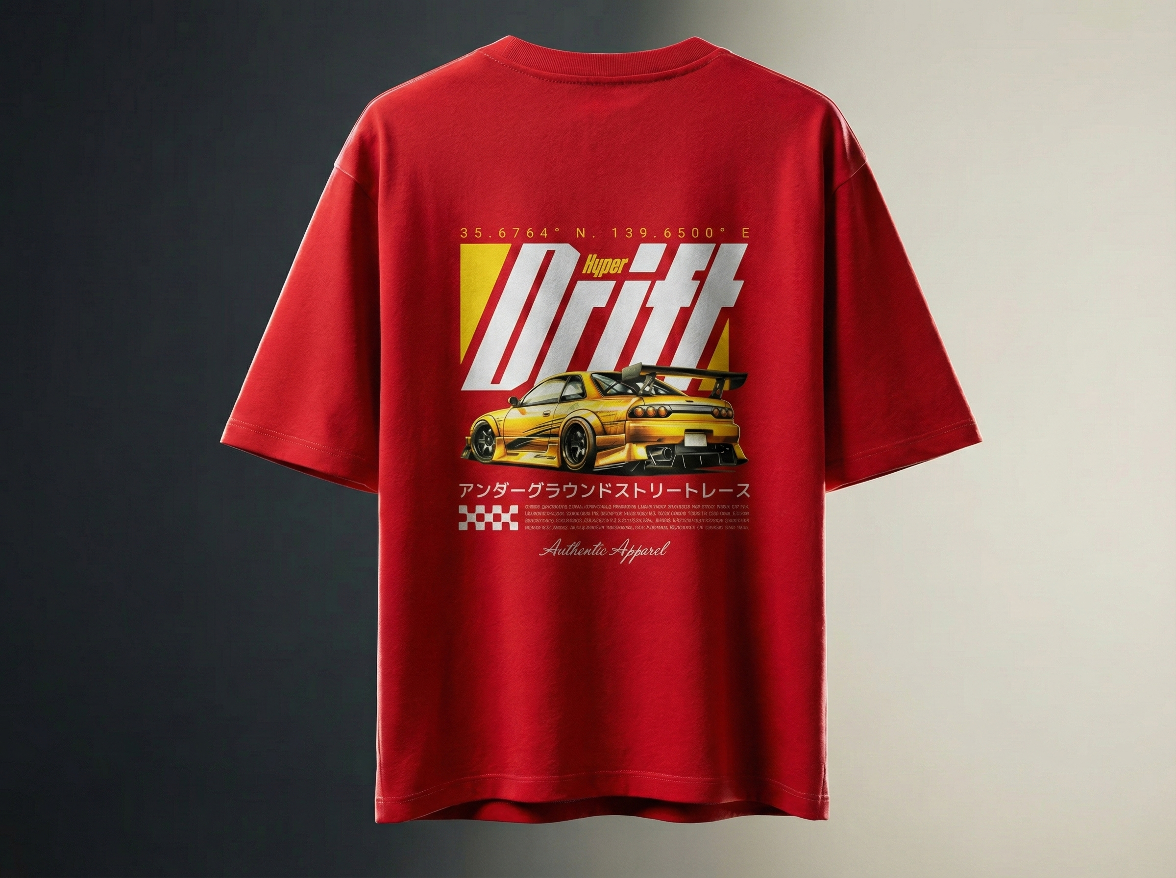 "Hyper Drift" JDM Oversized Tee - Tokyo Edition