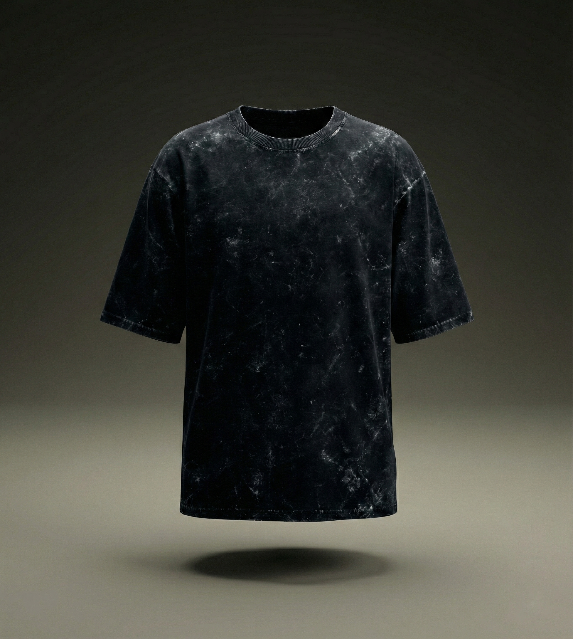 "Lost In Reality" Neon Graphic Acid Wash Oversized Tee