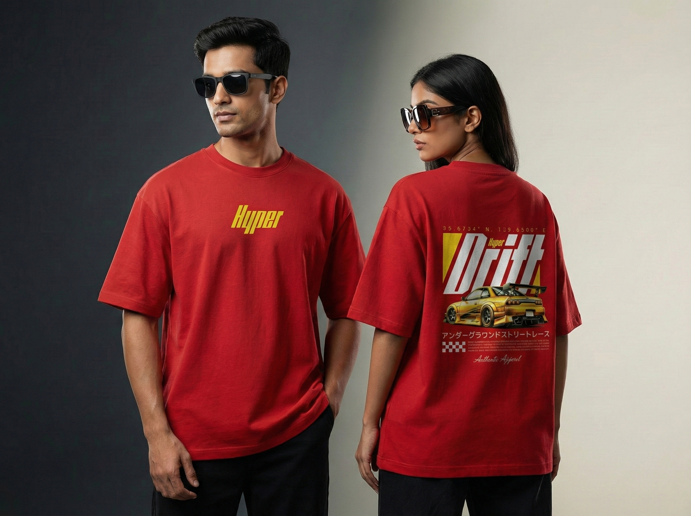 "Hyper Drift" JDM Oversized Tee - Tokyo Edition